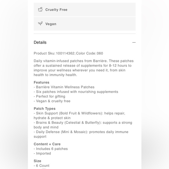 NIB Urban Outfitters Barrière Skin Support Patches - Picture 4 of 4